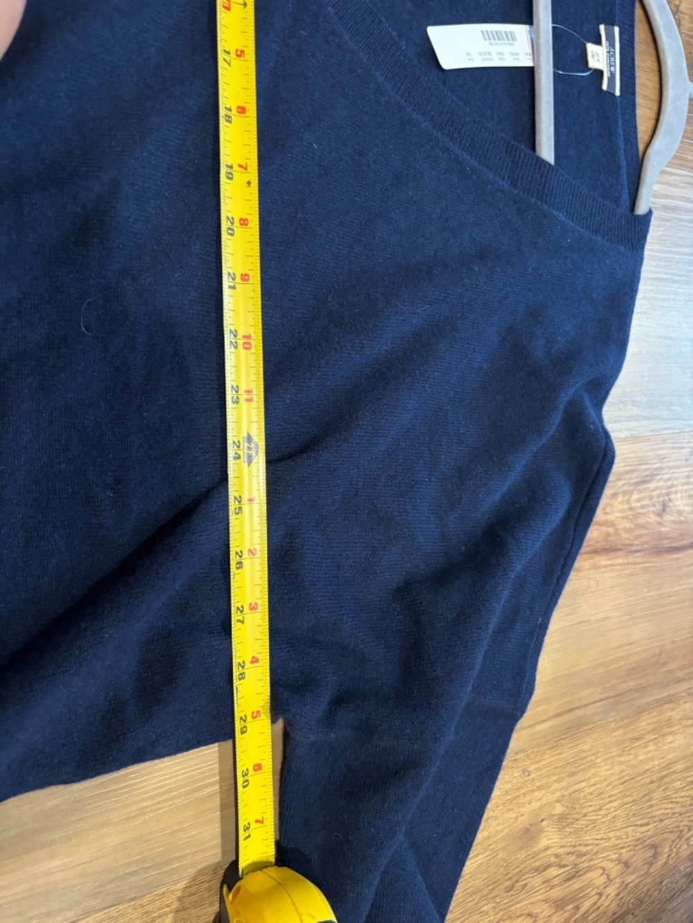 NWT J.Crew 100% Cashmere Oversized V-Neck Sweater Navy Blue 2X H0764 - Picture 6 of 7